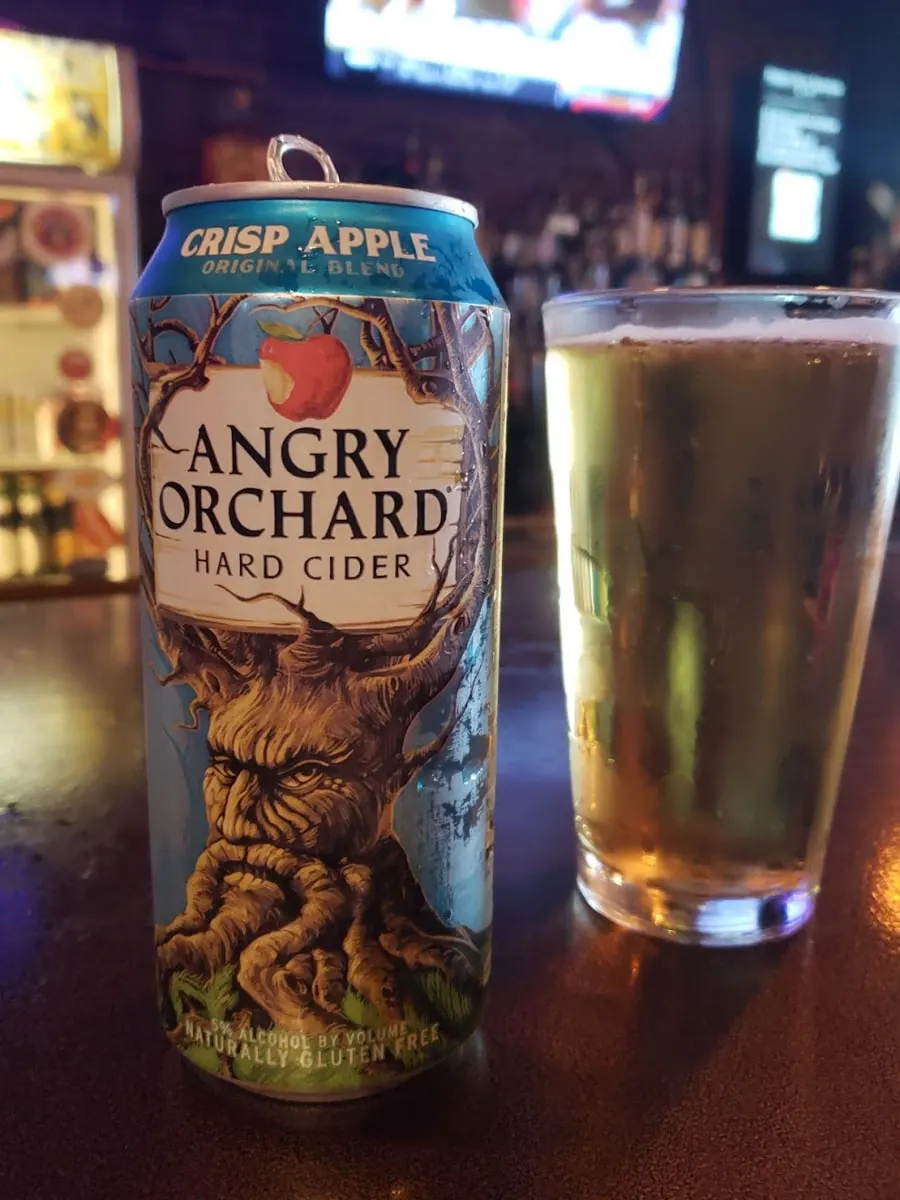 Angry Orchard Cider at the Label Restaurant in Johnson City Tn 