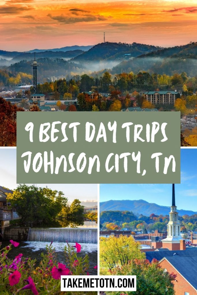 Gallery images of day trips from Johnson City with text overlay