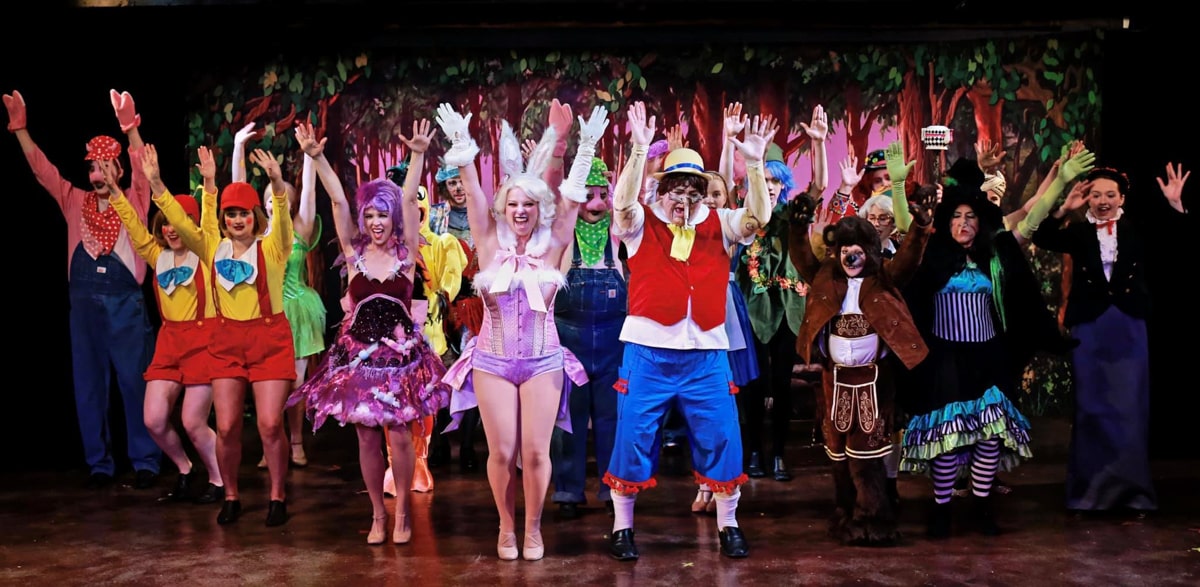 Actors and Actresses in the musical Shrek performing at the Jonesborough Repertory Theatre
