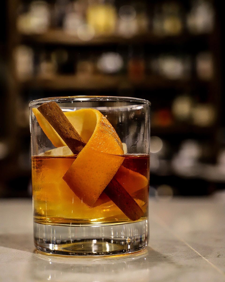 Old Fashioned cocktail located at the Windsor Speakeasy in Johnson City TN 