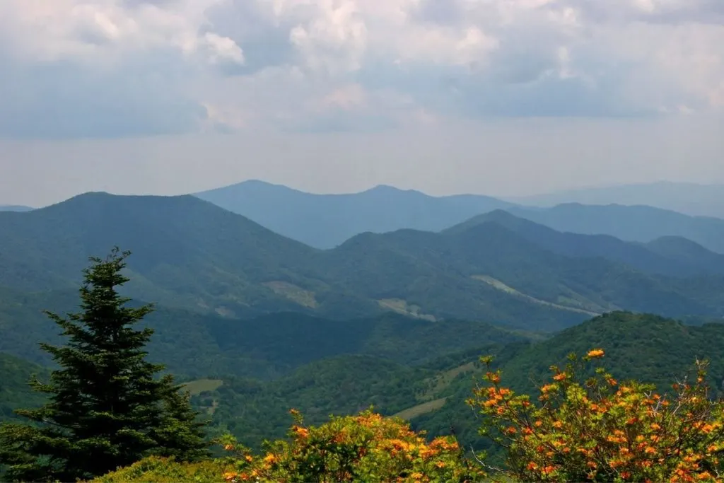 Blue Ridge Mountains as seen from the Appalachian Trail 