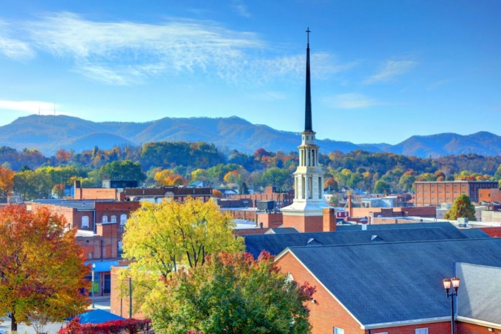 Downtown Johnson City skyline