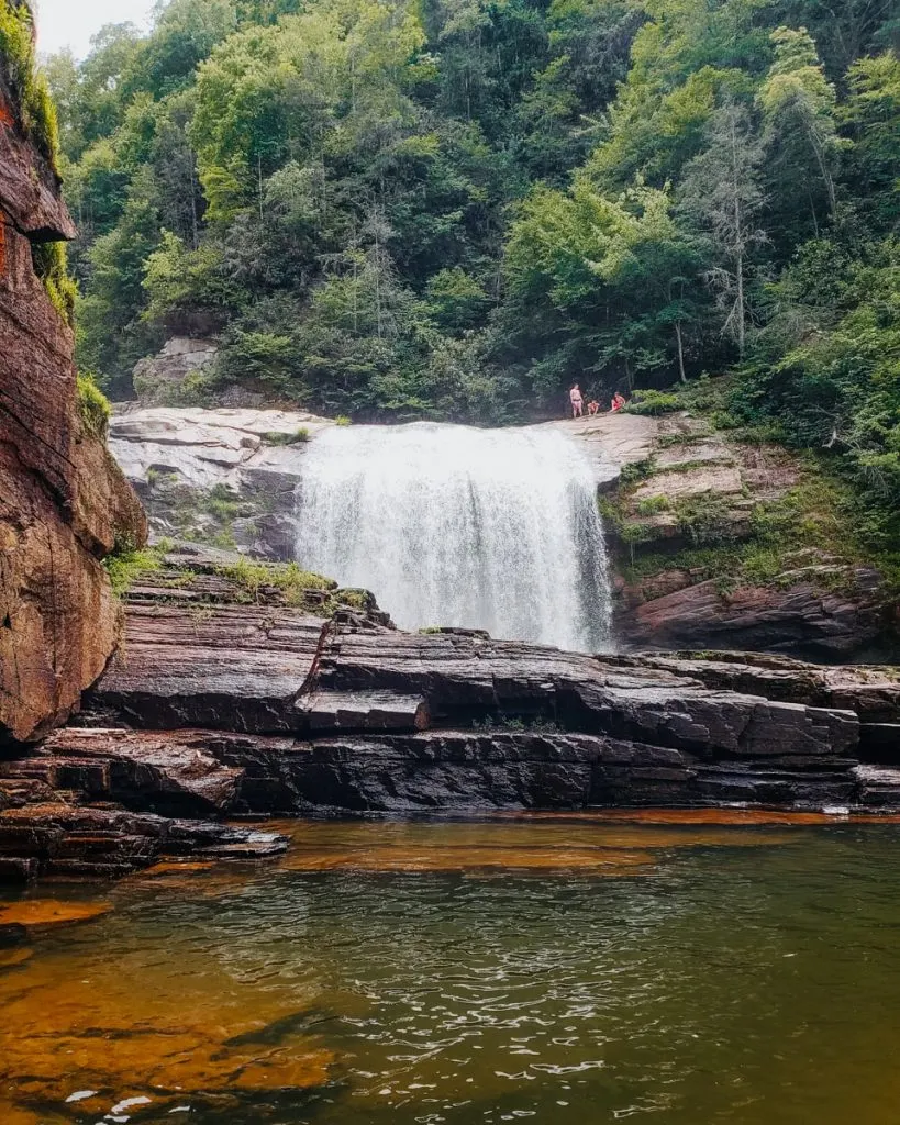 30-foot waterfall Compression Falls in northeast Tennessee