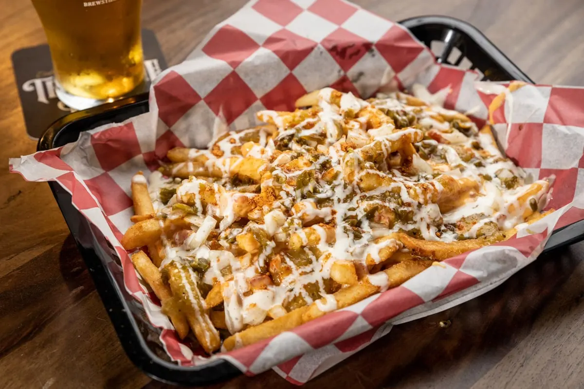 South of the Border loaded fries from the Whiskey Kitchen in Johnson City at Tennessee Hills Brewstillery