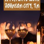Date night glasses of wine with text overlay