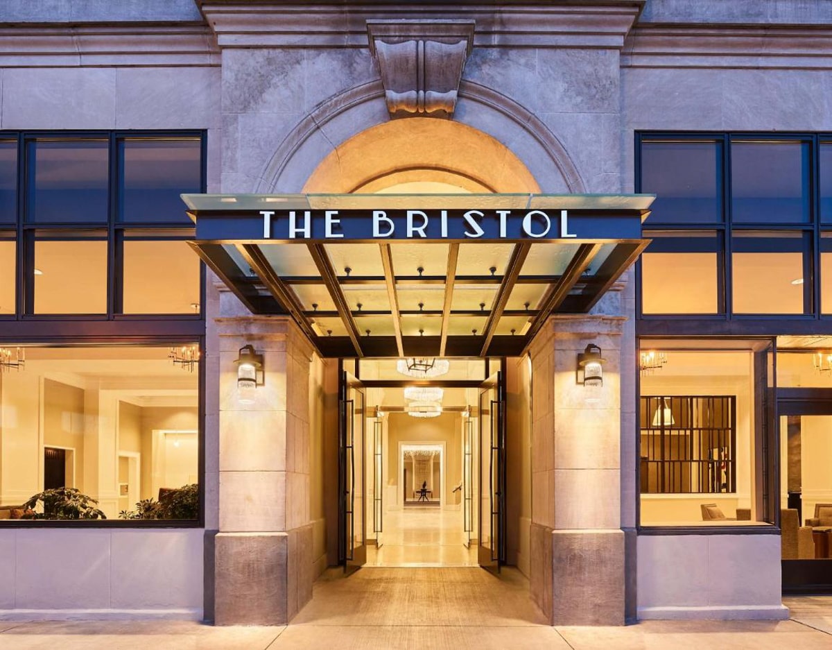 The Bristol Hotel entrance, one of the best places to stay in Bristol TN