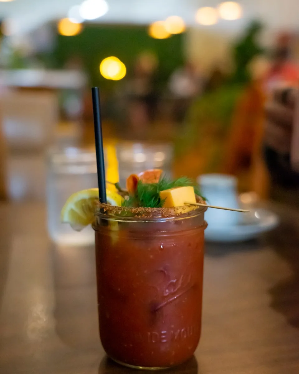 Bloody Mary drink at Bloom cafe in Bristol TN-VA