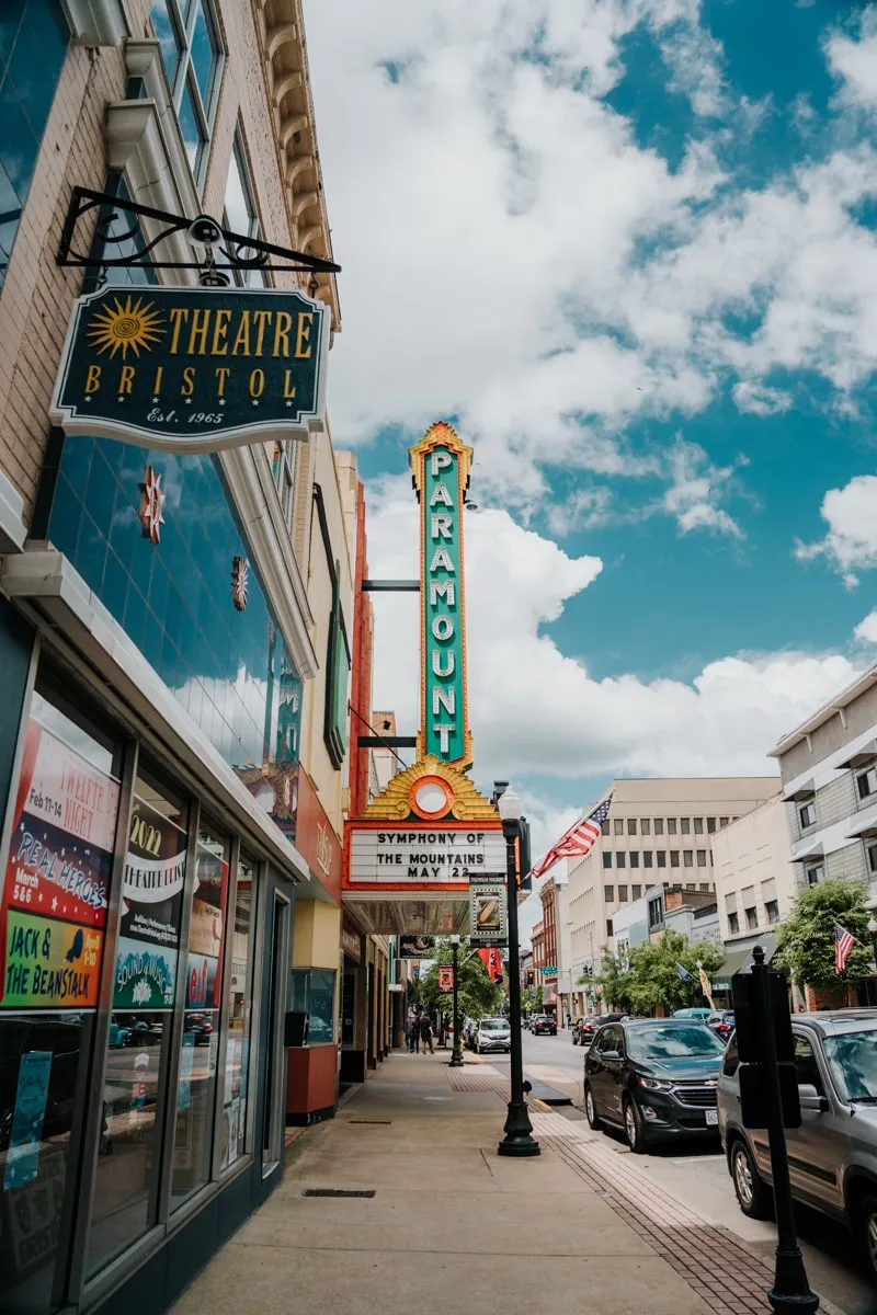 Theatre sign in downtown Bristol TN-VA