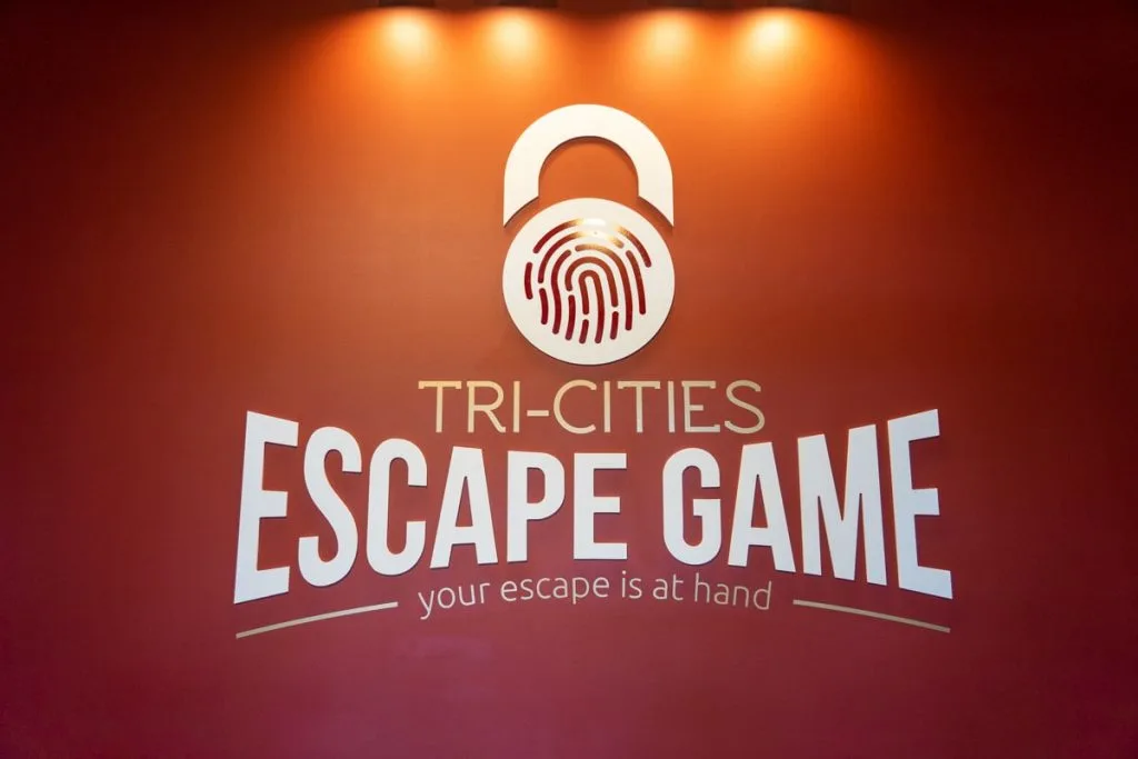 Entrance welcome sign of Tri-Cities Escape Game in Bristol TN-VA