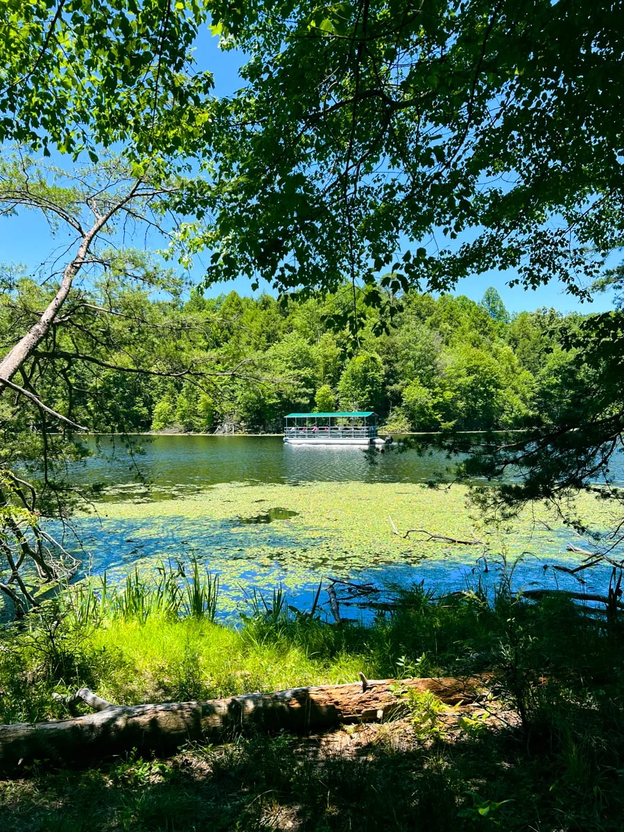 Barge Ride on the lake at Bays Mountain Park & Planetarium 