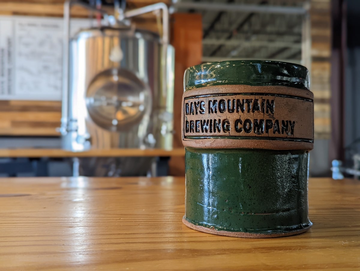 Ceramic Mug with Bays Mountain Brewing Company words