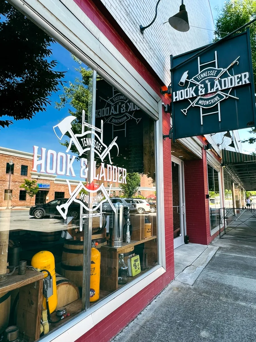 Front entrance of Hook & Ladder Distillery 