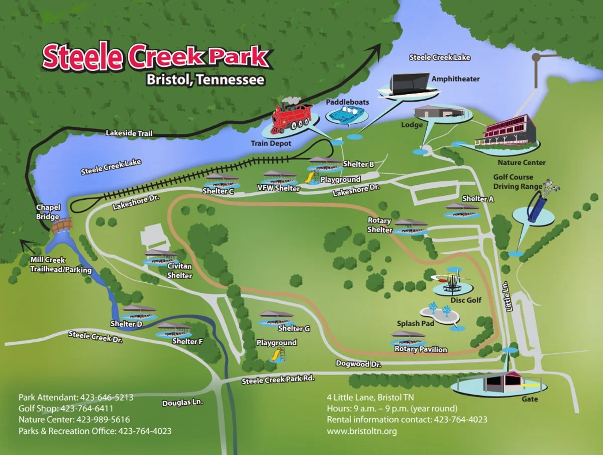 Steele Creek Park Trail Map
