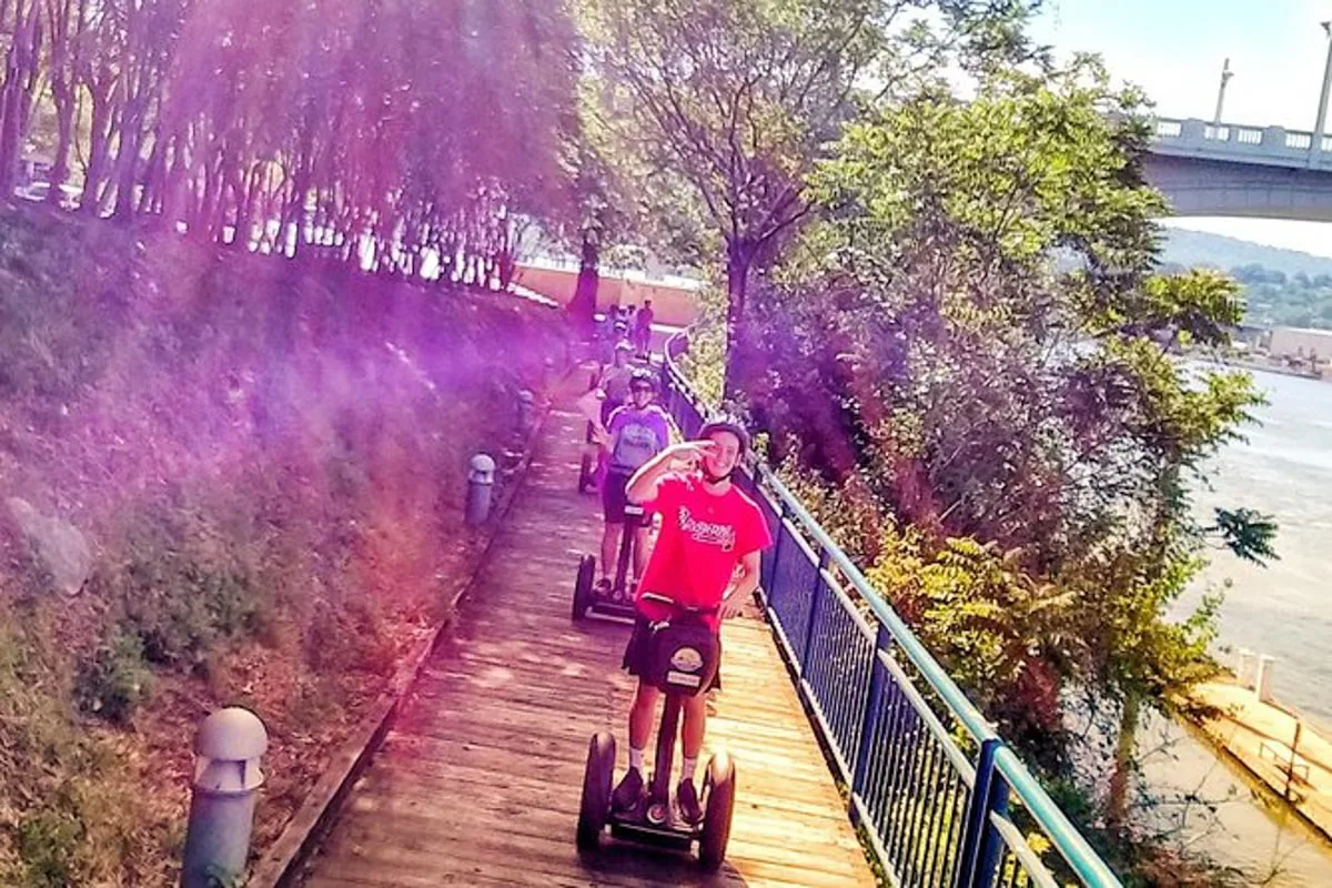 people riding on segways through downtown chattanooga