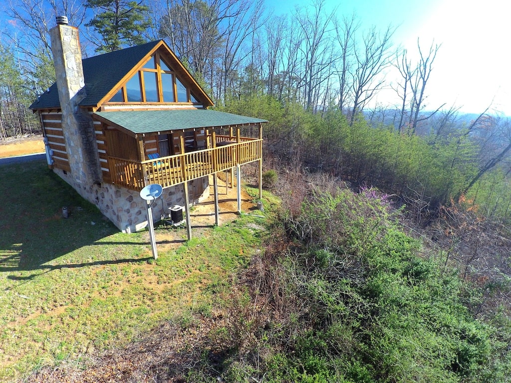 cabin overlooking the smoky mountains and Gatlinburg, TN 