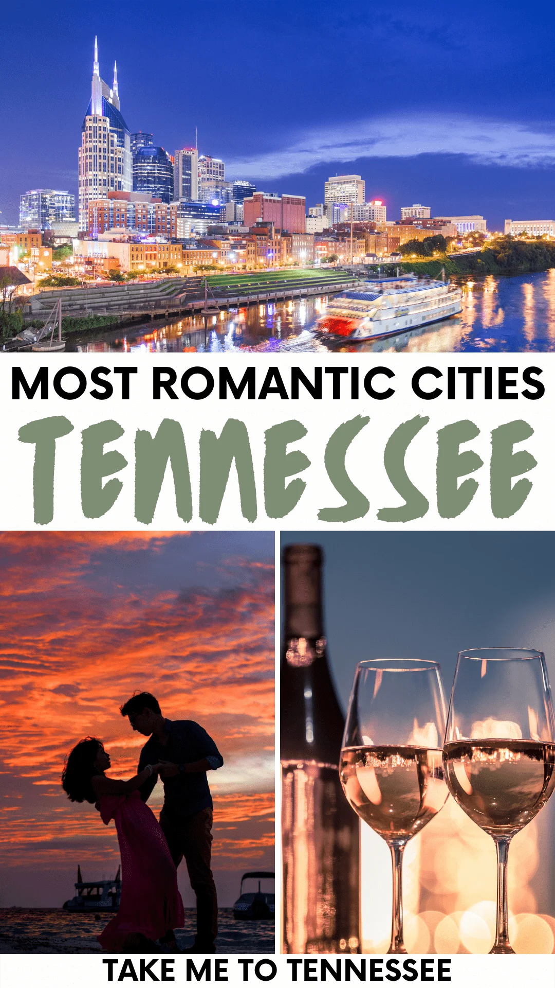 Romantic Cities in Tennessee Pinterest Pin