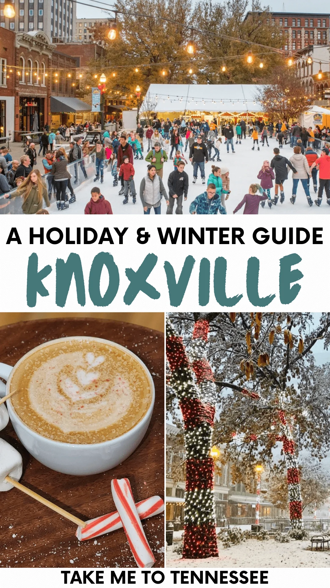 A holiday and winter guide to Knoxville TN pinterest Pin