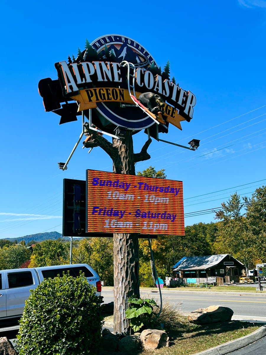 Alpine Mountain Coaster Sign