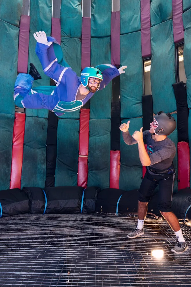 Person indoor Skydiving in Pigeon Forge TN 