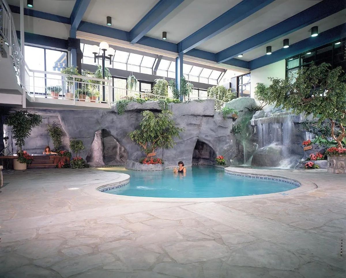 Indoor Pool with cave at the Sidney James Gatlinburg