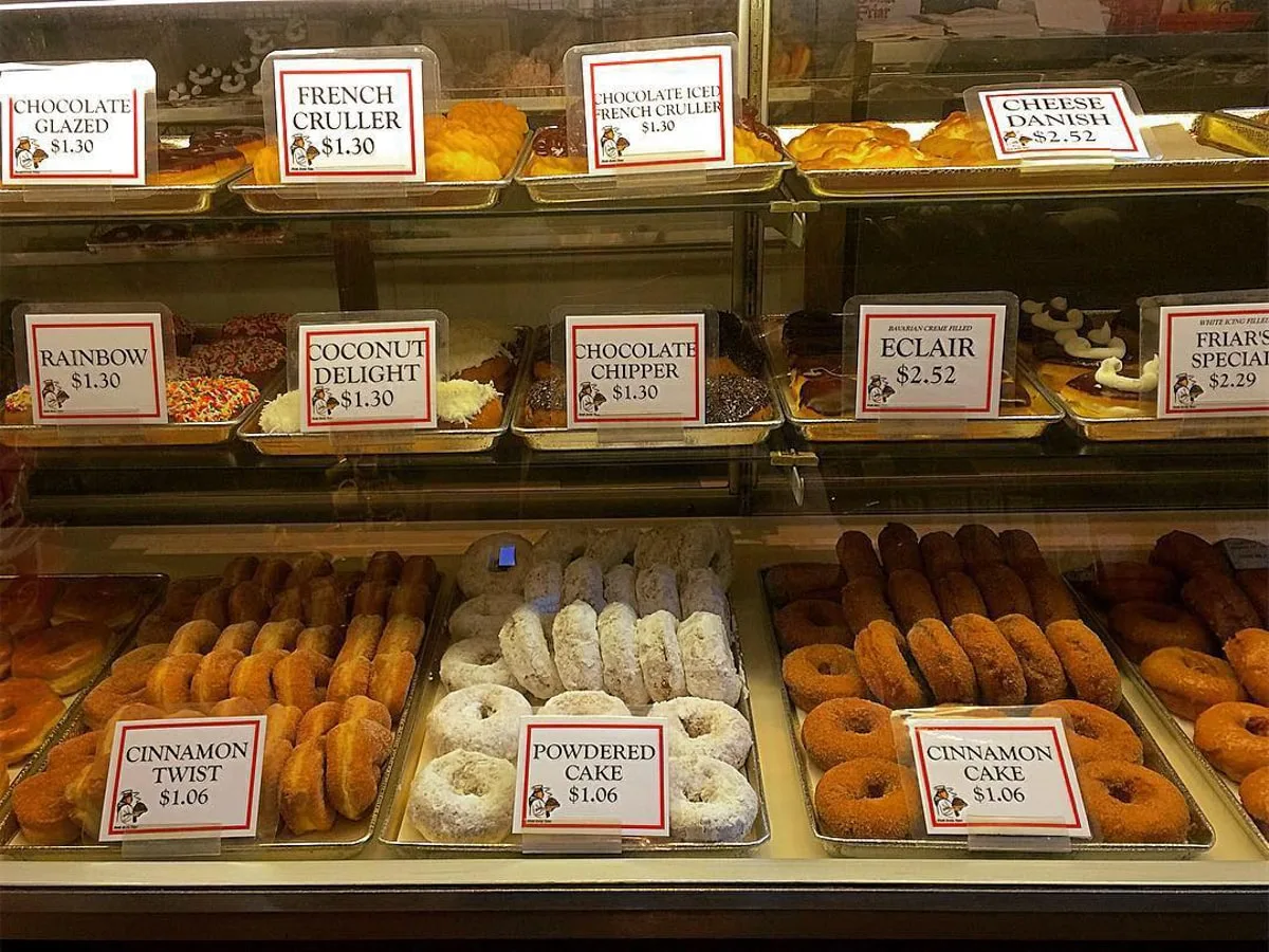 donut selections from the donut friar in gatlinburg tn 