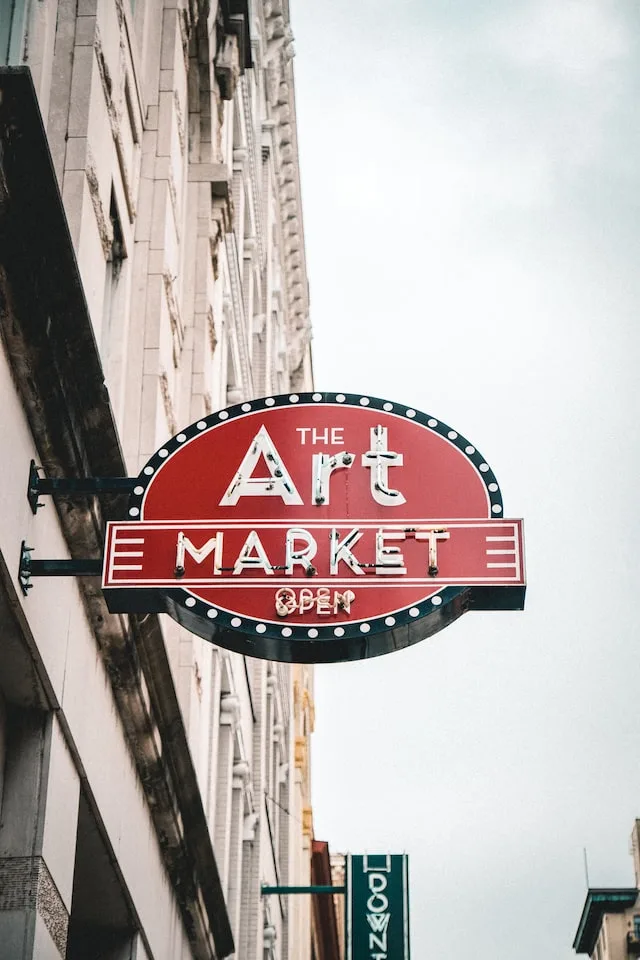 Art Market sign on Gay Street, Knoxville