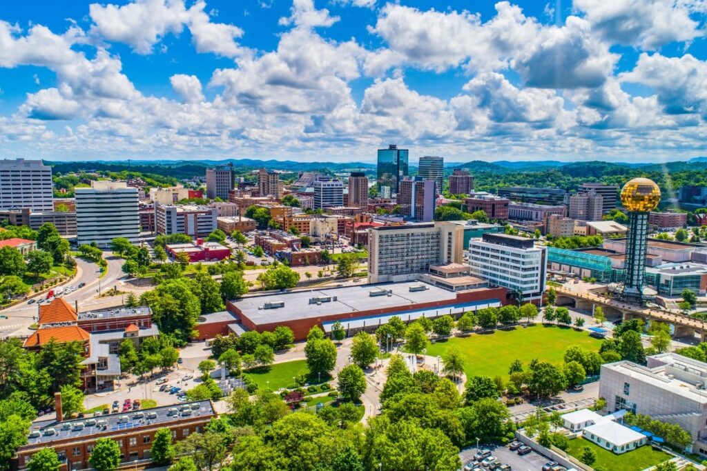 Knoxville, Tennessee skyline.