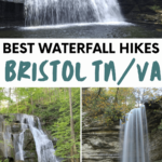 Waterfall hikes near Bristol Tennessee and Virginia Pinterest Pin