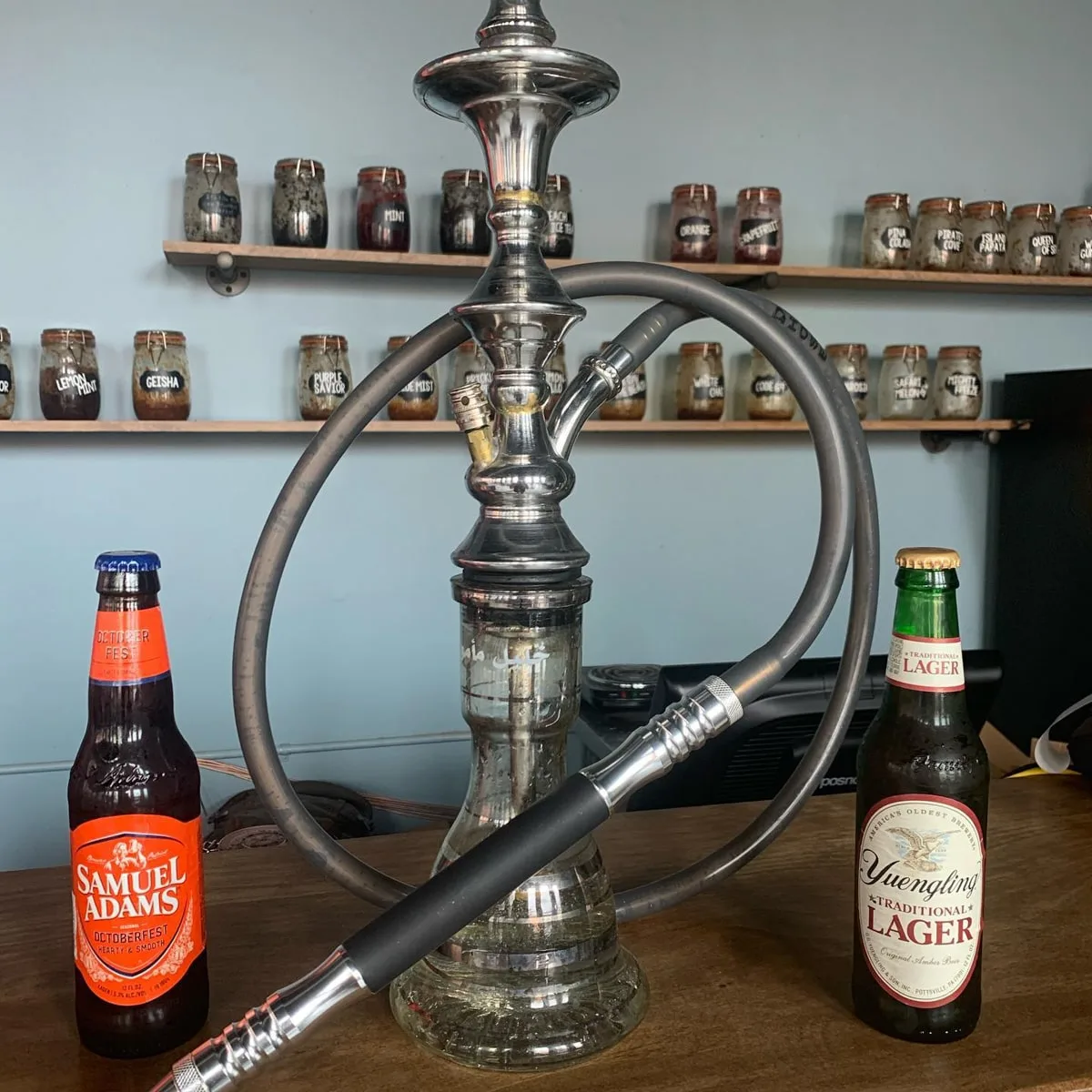 Hookah and bottled beers in downtown Johnson City 