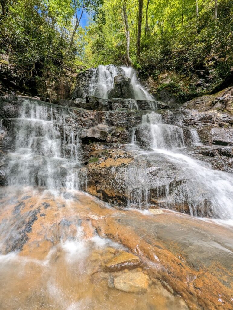 laurel falls waterfall hike near gatlinburg tn 