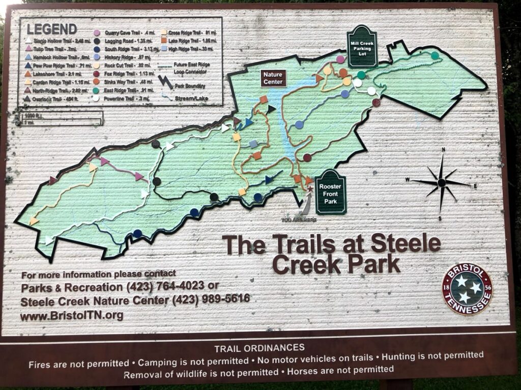 Steele Creek Park trail map