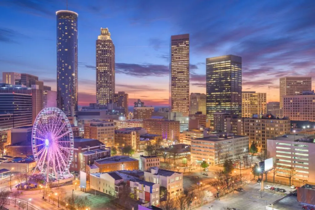 Atlanta, Georgia at night