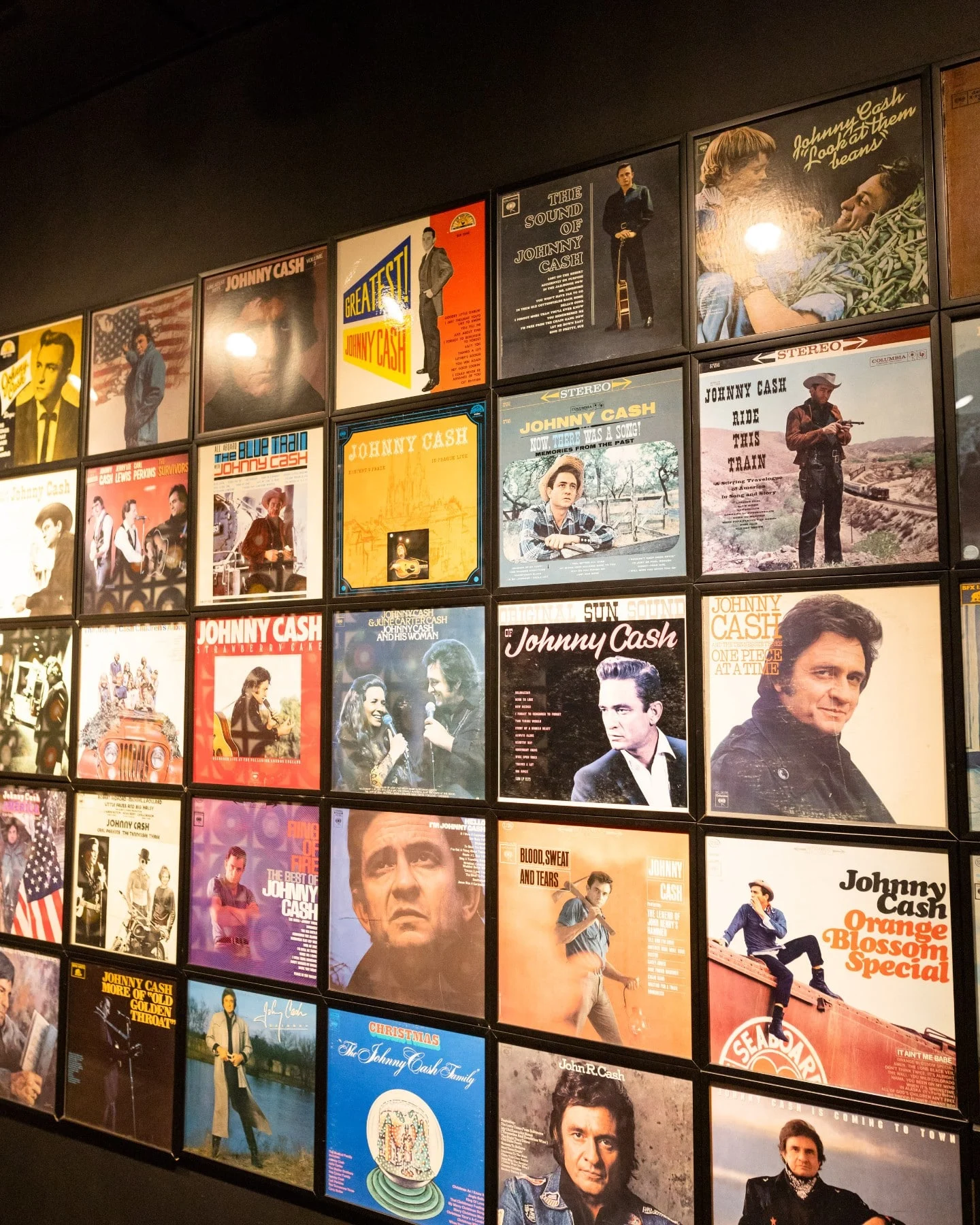 vinyl records at the Johnny Cash Museum in Nashville TN