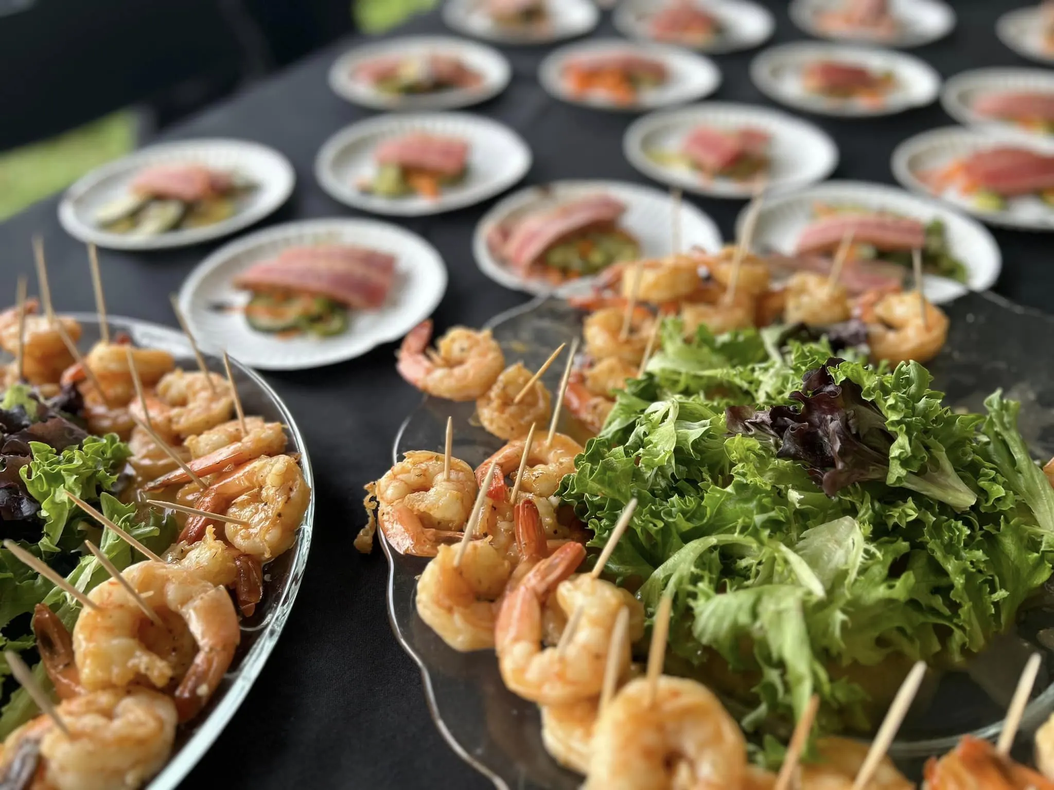 butter shrimp around lettuce from 37 cedar restaurant in cookeville tn 