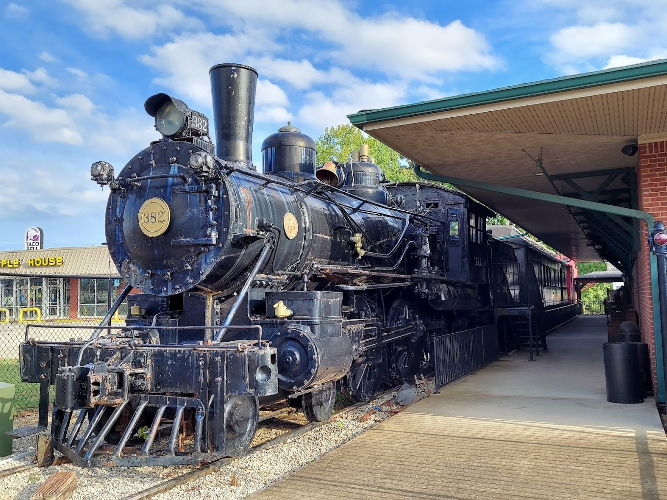 train at the casey jones home and railroad museum in small town of Jackson TN 
