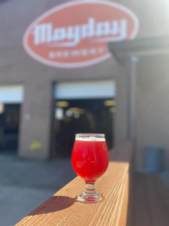 a black currant hefe beer at mayday brewery in murfreesboro tn 