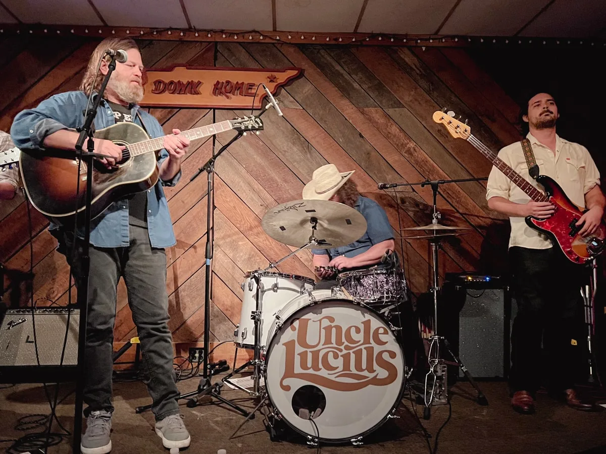 uncle lucius and band playing at down home in downtown johnson city tn 