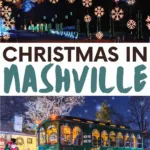 Christmas in Nashville pinterest pin with brewery hop tour and the dancing lights of christmas