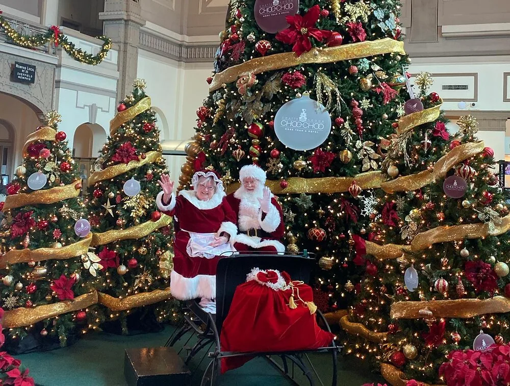Santa and Mrs. Clause at the Choo Choo in Chattanooga