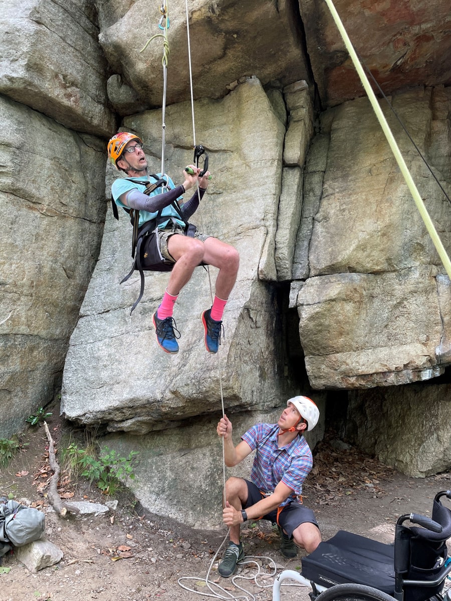 adaptive outdoor rock climbing for amputees from the National Park Service