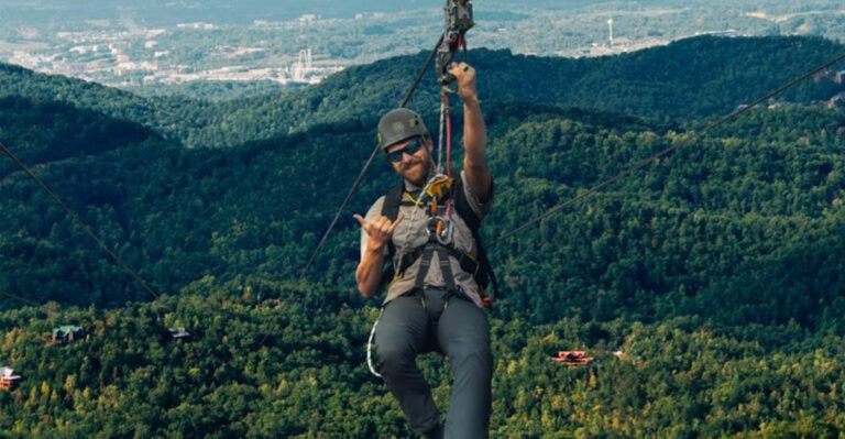 America’s Longest Zipline Gives You a 1,000-Foot-High Smoky Mountains Flyover