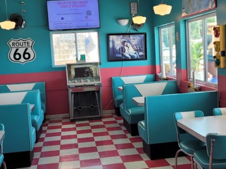 A Quirky Illinois Ice Cream Shop Sits Beside a Giant Pink Elephant on Route 66-and It&rsquo;s Every Bit as Fun as It Sounds