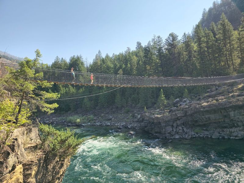 Hiking to Kootenai Falls and Crossing the Swinging Bridge (Near Libby)