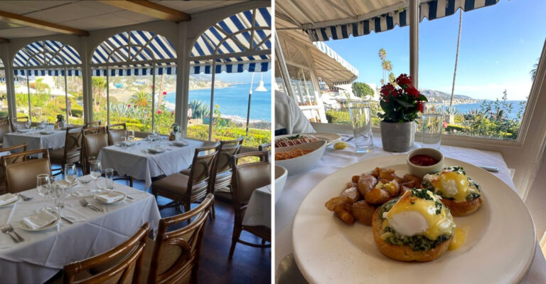 This Cliffside Restaurant in California Lets You Watch Waves Crash Against the Rocks as You Dine