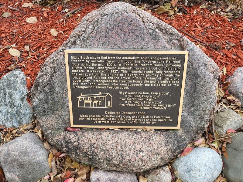 Ten Mile Freedom House Marker (Maywood)