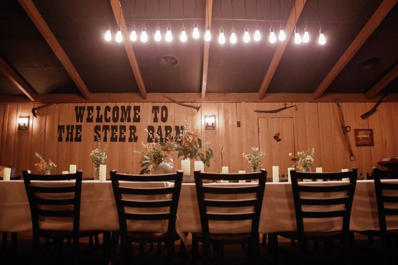 A barn that gives dinner real atmosphere