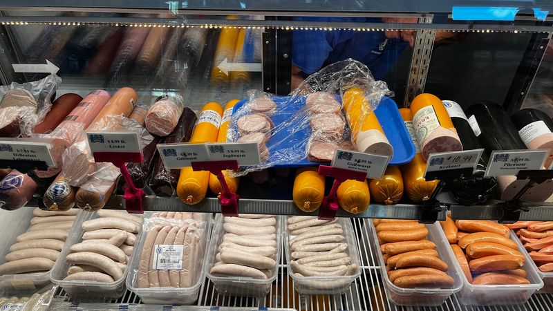 A deli counter packed with German favorites