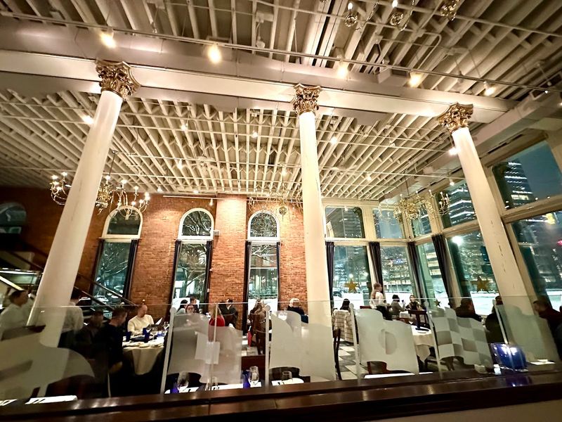 A dining room with unforgettable skyline views