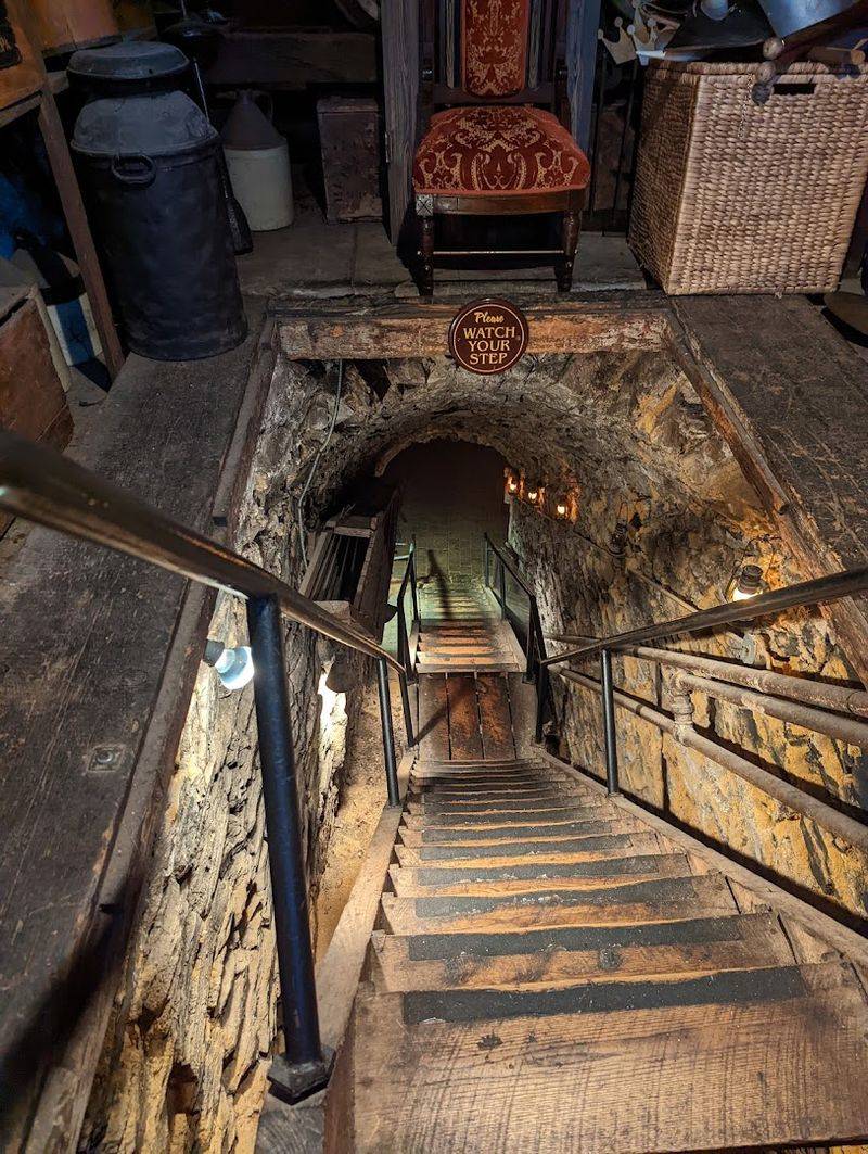 A hidden dining room 43 feet underground