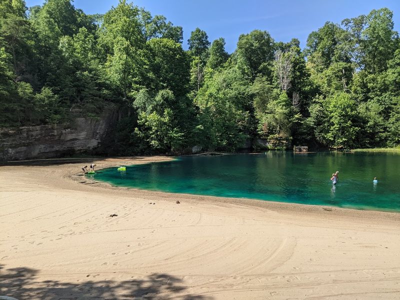 A white sand beach that feels completely unexpected